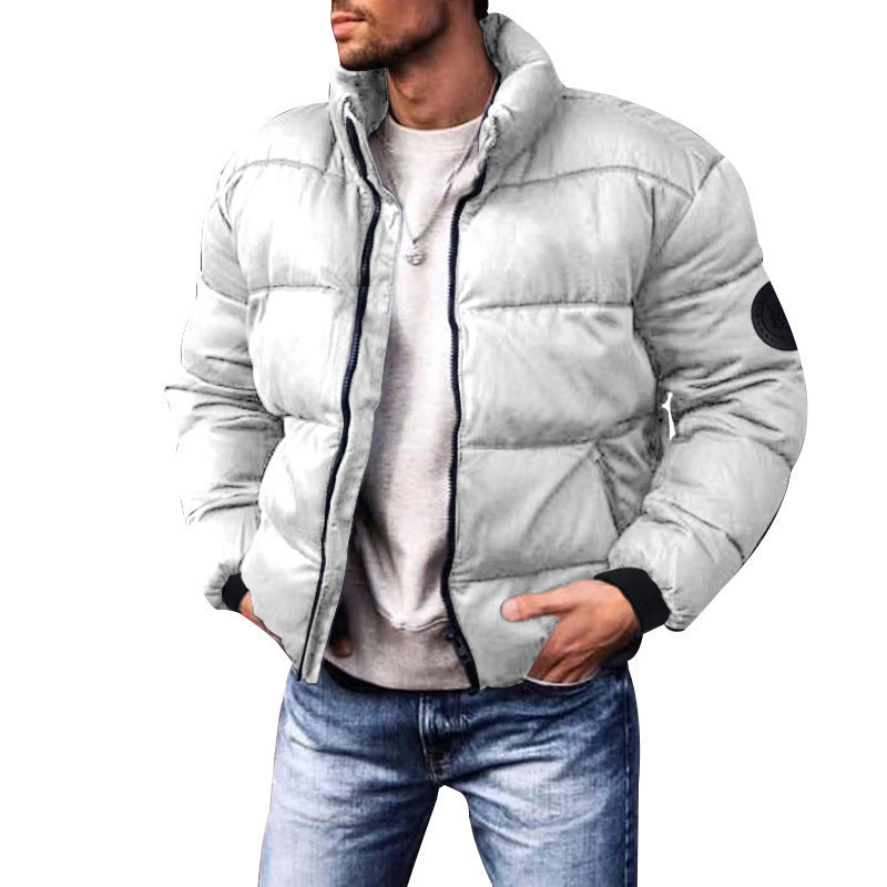 Coat Stand-up Collar Downcotton-padded Jacket Thickened Men's Cotton Jacket - fizzle