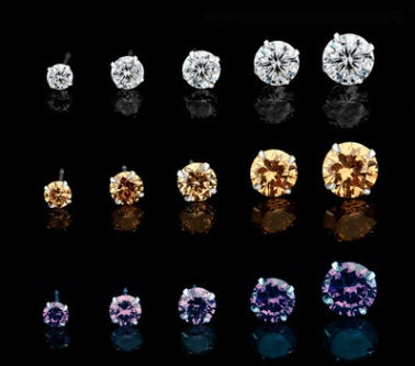 Sterling Silver Stud Earrings For Women Wedding Fine Jewelry Gift - fizzle