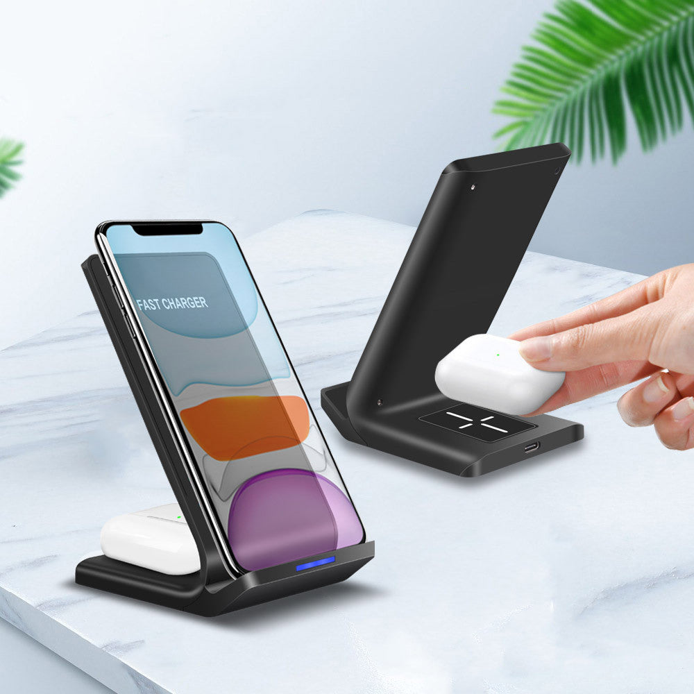 Wireless smart vertical mobile phone charger fast charge suitable for mobile phones - fizzle
