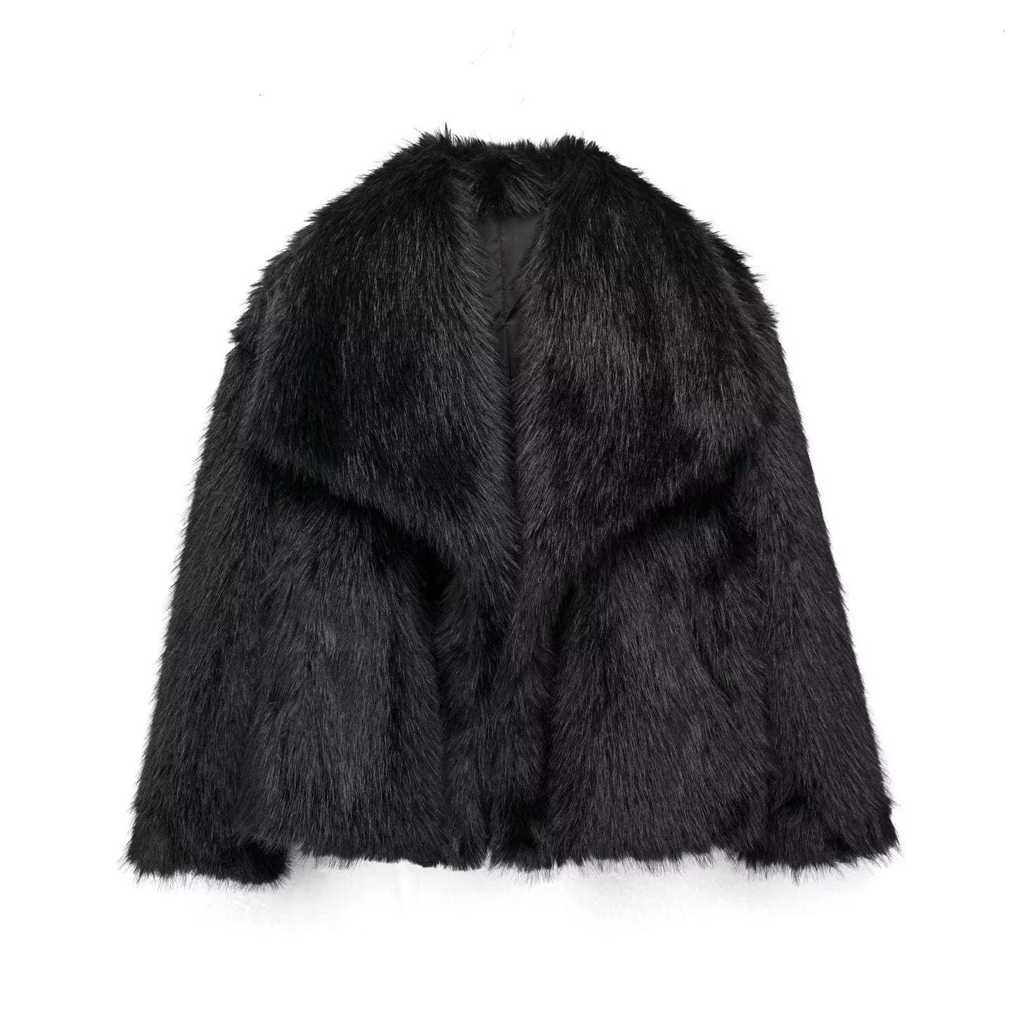 Winter Plush Coat Fizzle Fashion Thicken Lapel Outwear (Copy) - fizzle