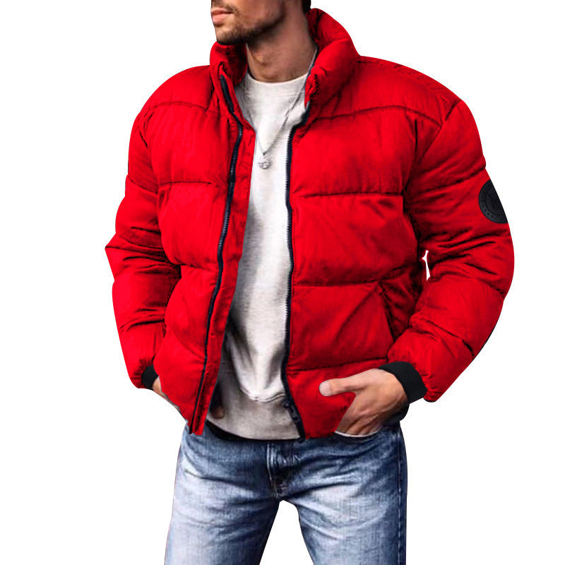 Coat Stand-up Collar Downcotton-padded Jacket Thickened Men's Cotton Jacket - fizzle