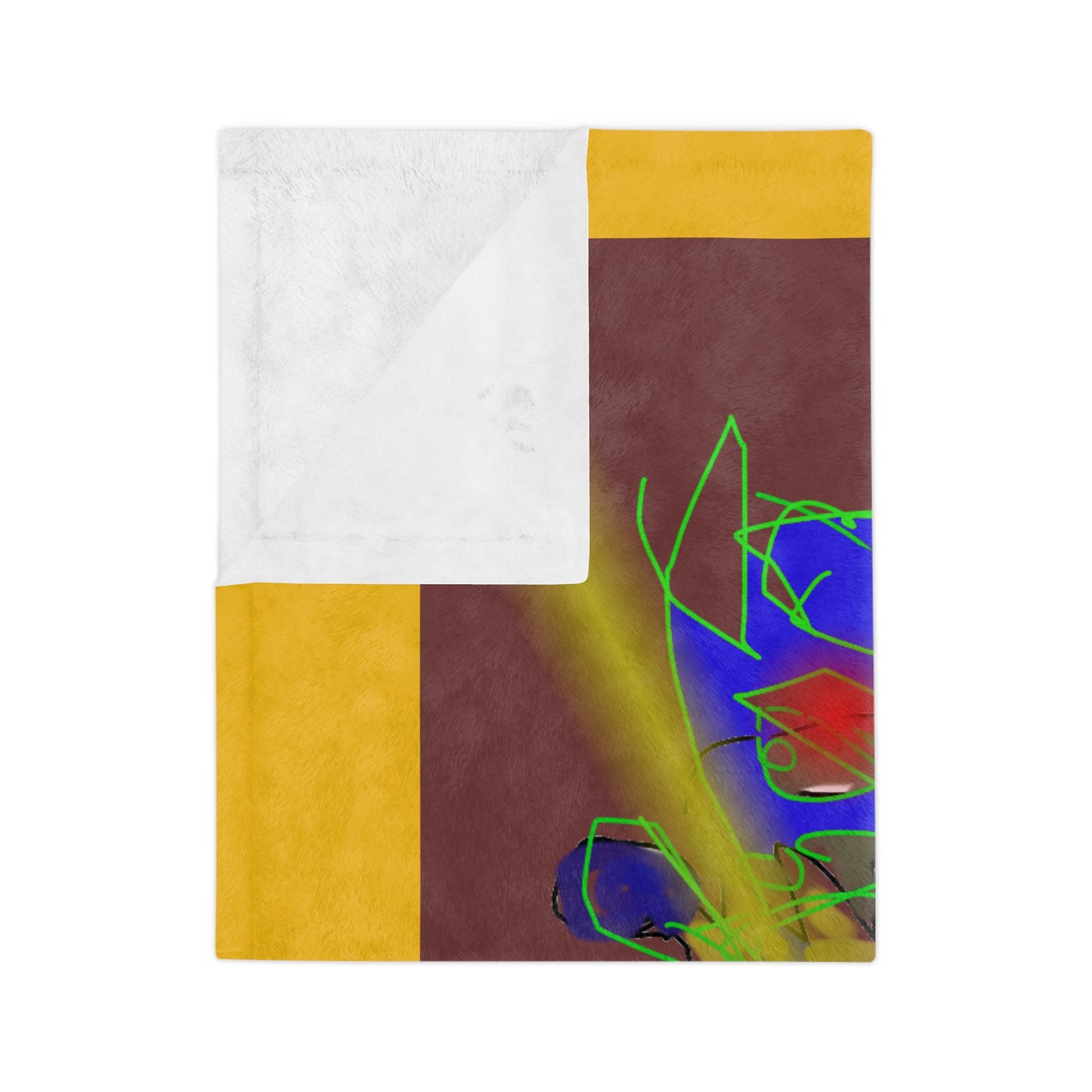 Abstract Art Velveteen Blanket - Cozy Microfiber Throw for Home Decor - fizzle