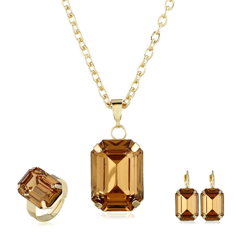 Bridal jewelry European and American jewelry set - fizzle