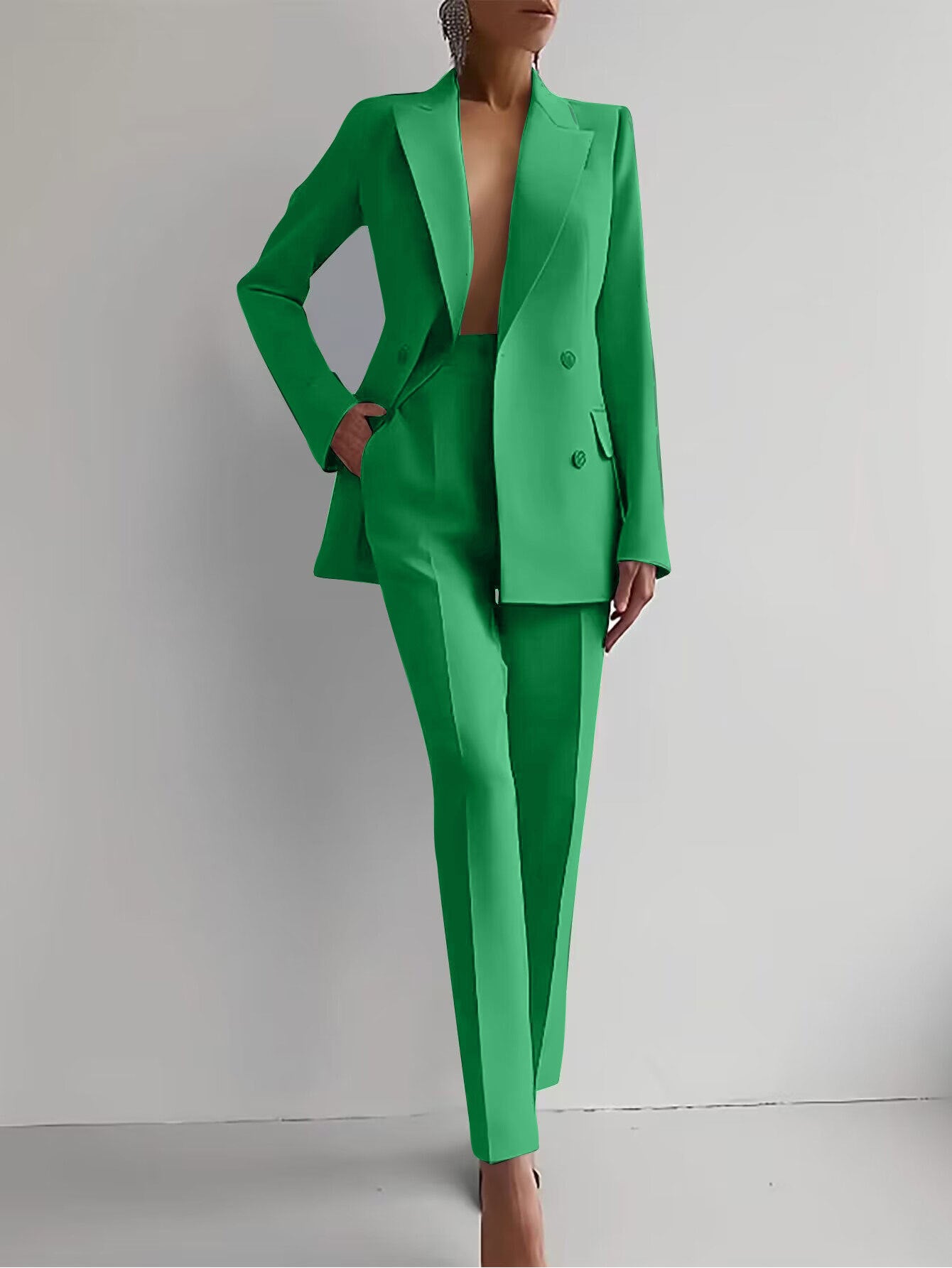 Casual Suits Fashion Long Sleeve Single-breasted Women's Business Suits - fizzle