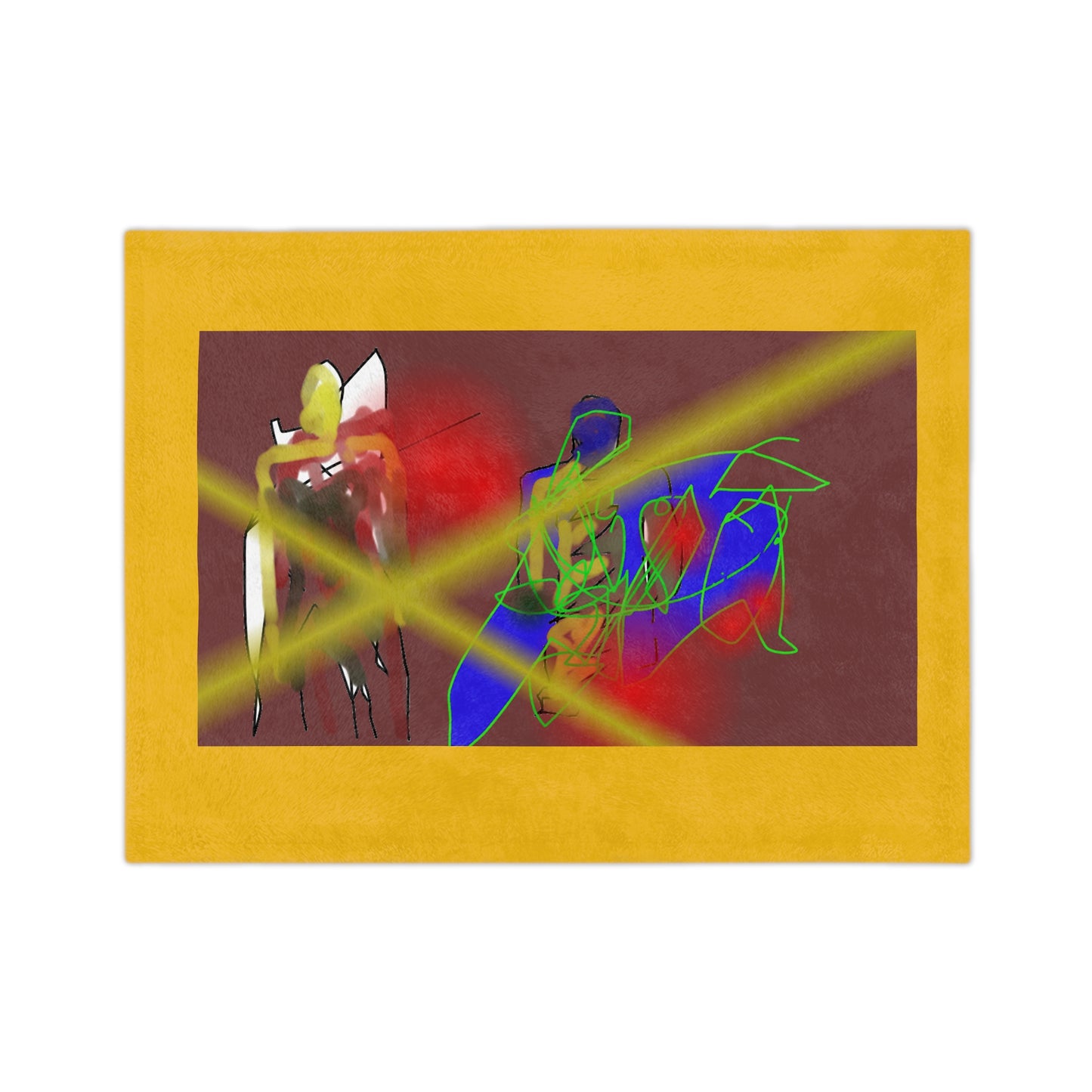 Abstract Art Velveteen Blanket - Cozy Microfiber Throw for Home Decor - fizzle