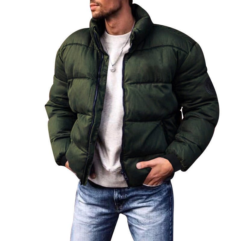 Coat Stand-up Collar Downcotton-padded Jacket Thickened Men's Cotton Jacket - fizzle