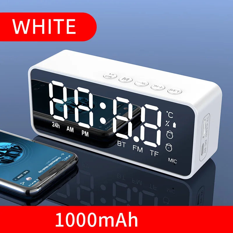 Wireless Bluetooth Speaker Small Mini Alarm Clock Portable Cannon Mini Voice Broadcast the Card Instert Vehicular Audio System - fizzle