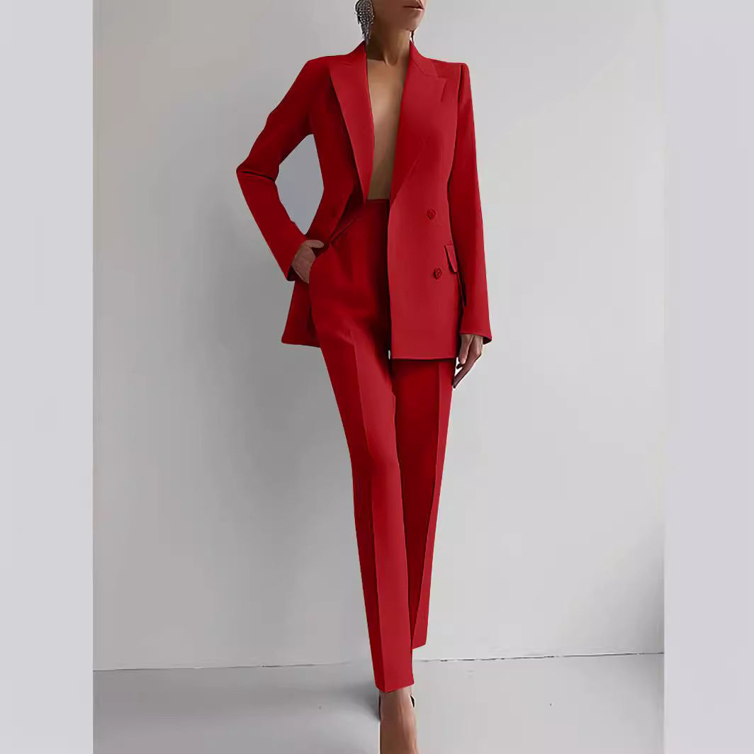 Casual Suits Fashion Long Sleeve Single-breasted Women's Business Suits - fizzle