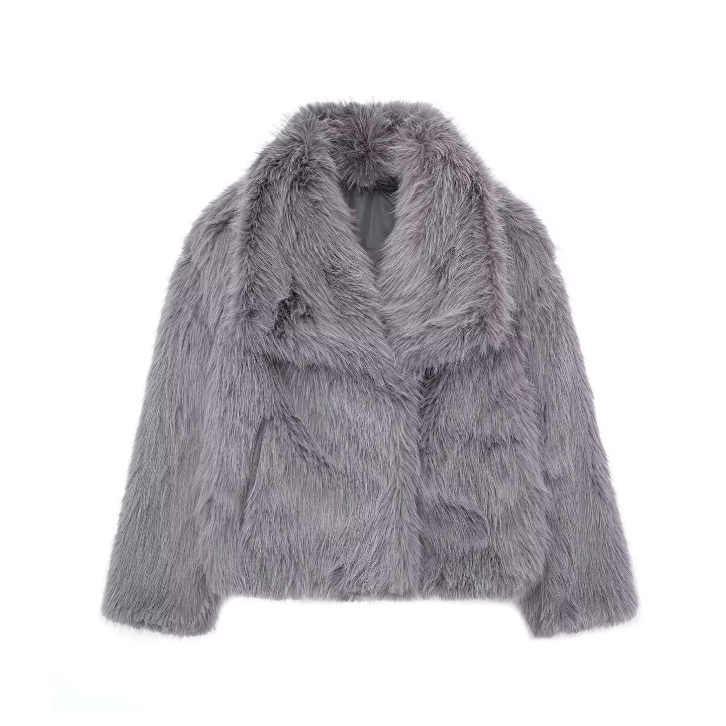 Winter Plush Coat Fizzle Fashion Thicken Lapel Outwear (Copy) - fizzle