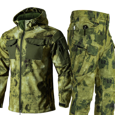 Autumn And Winter Fleece-lined Soft Shell Beetle Shell Jacket Suit - fizzle