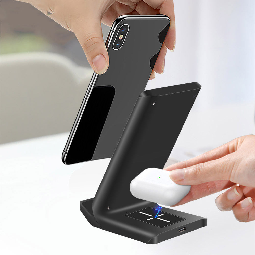 Wireless smart vertical mobile phone charger fast charge suitable for mobile phones - fizzle