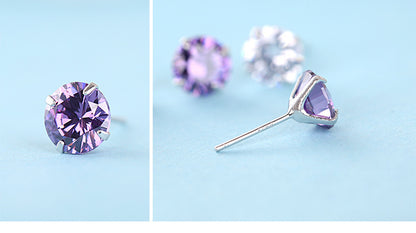 Sterling Silver Stud Earrings For Women Wedding Fine Jewelry Gift - fizzle