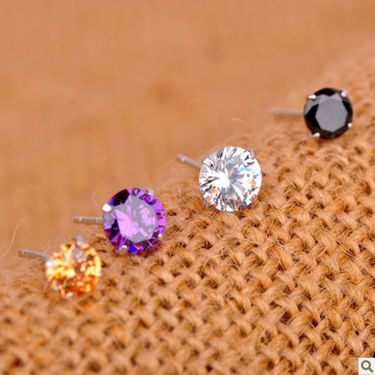 Sterling Silver Stud Earrings For Women Wedding Fine Jewelry Gift - fizzle