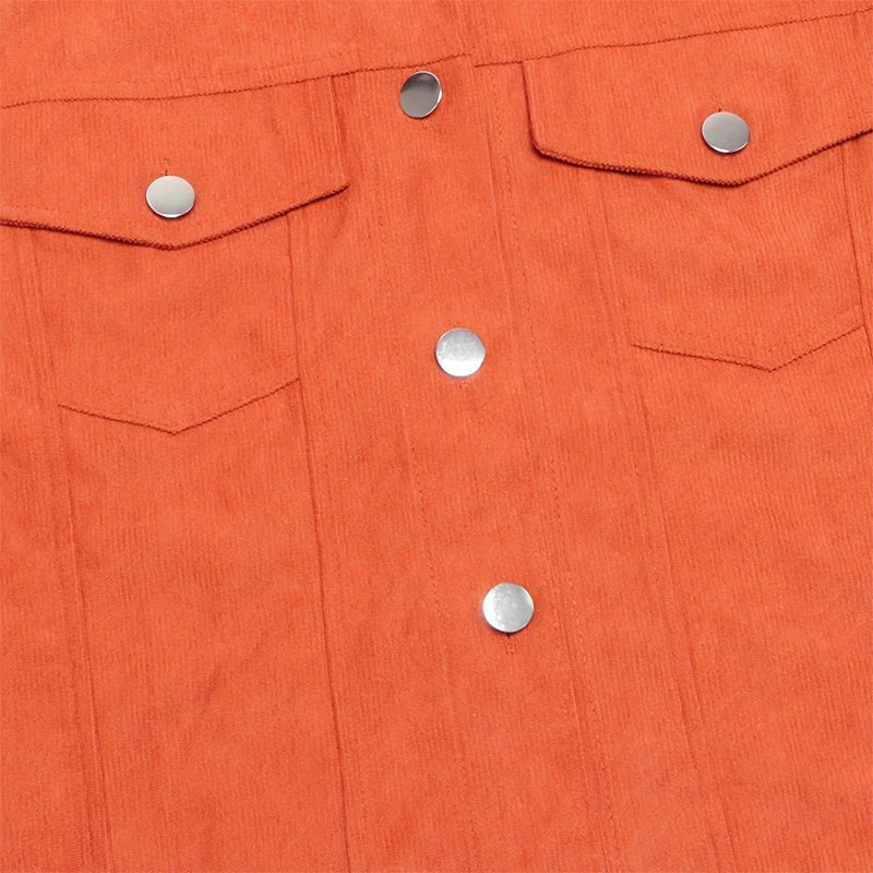 Women's Corduroy Long Sleeve Jacket - Casual Button-Up Coat With Flap Pockets, Fall & Spring Fashion Outerwear - fizzle