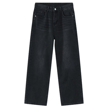 New American-style Retro Retro Gradient Purple Loose Wide-leg Jeans For Men And Women - fizzle