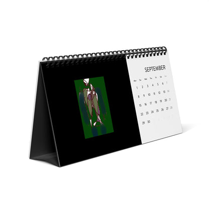 Desk Calendar - Simple Expressionist 2025 Grid Images - fizzle