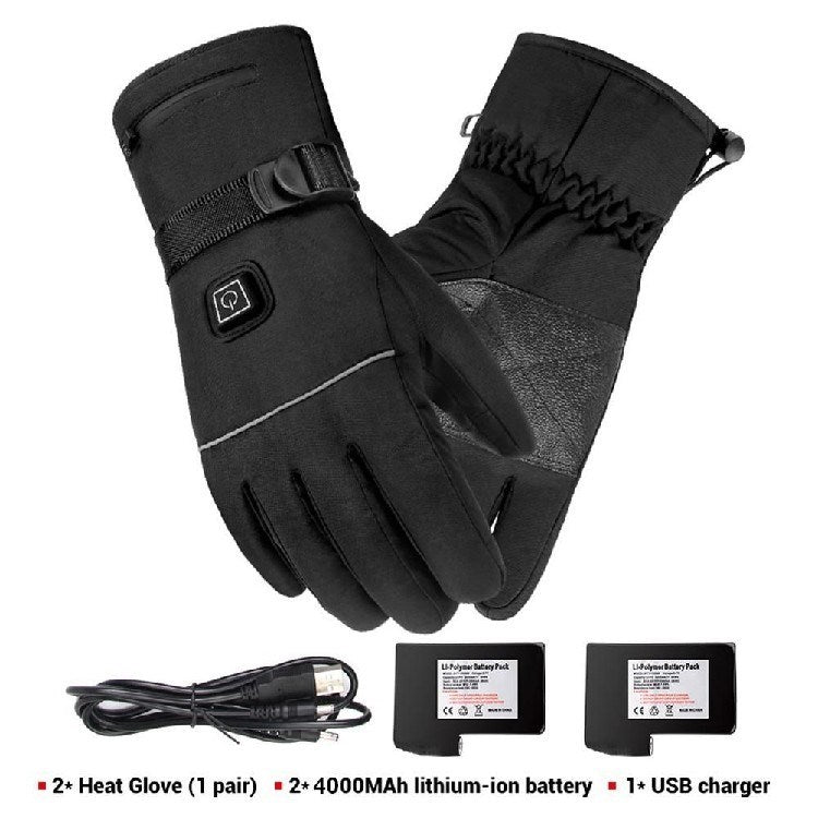 Winter Electric Heated Gloves Motorcycle Touch Screen Gloves - fizzle