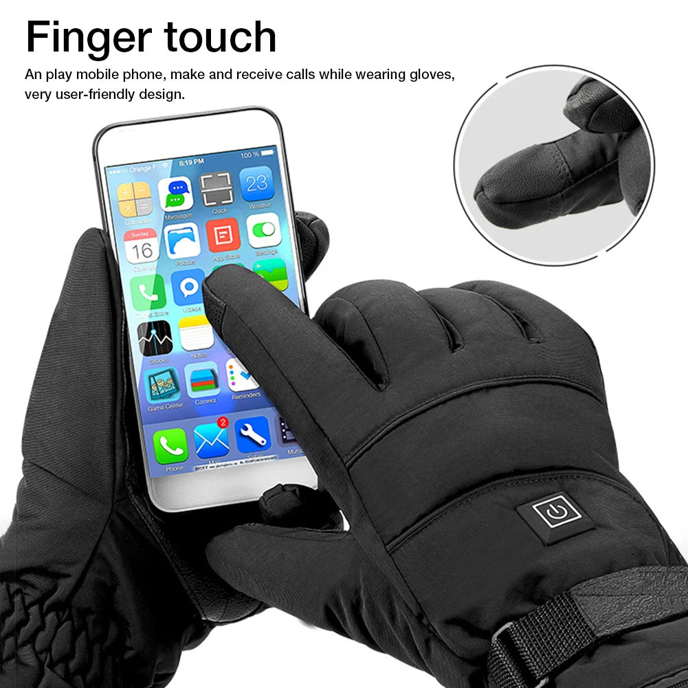 Winter Electric Heated Gloves Motorcycle Touch Screen Gloves - fizzle