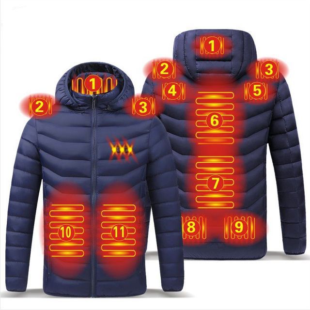 Winter Smart Heating Cotton USB Charging Heating Cotton Men's Jacket - fizzle