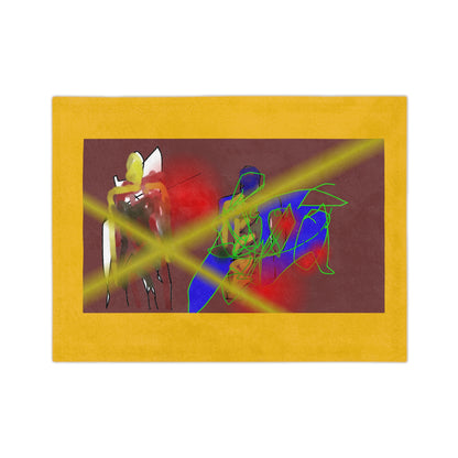 Abstract Art Velveteen Blanket - Cozy Microfiber Throw for Home Decor - fizzle