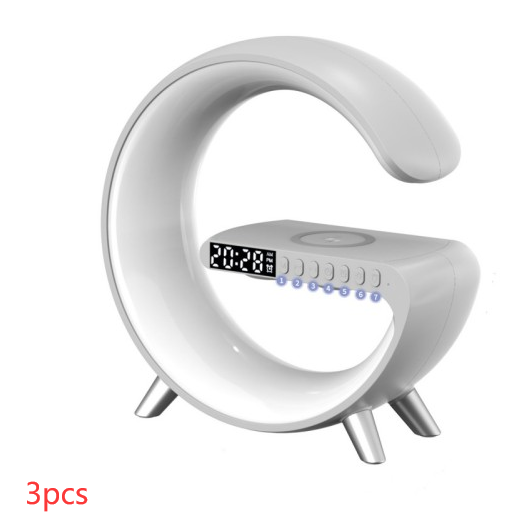 New Intelligent G Shaped LED Lamp Bluetooth Speake Wireless Charger Atmosphere Lamp App Control For Bedroom Home Decor - fizzle