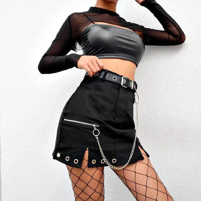 Chained Up Mini Skirt - fizzle