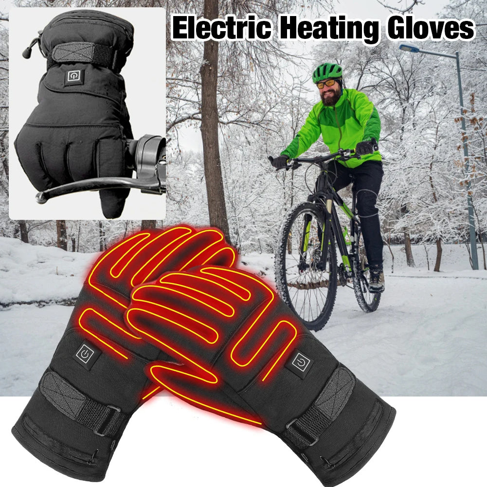 Winter Electric Heated Gloves Motorcycle Touch Screen Gloves - fizzle