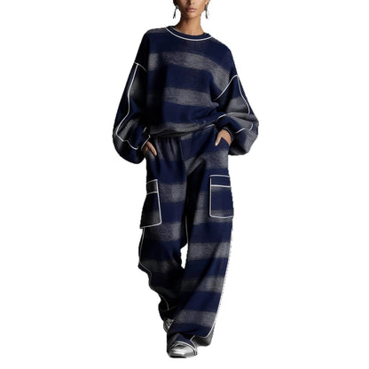 Womend Street Style Distressed Plaid Pantsuit With Contrasting Piping - fizzle