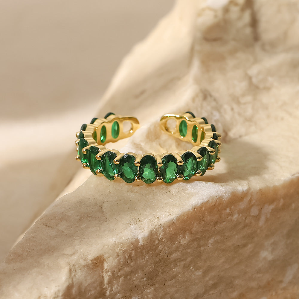 semi ptecious stone rings - fizzle