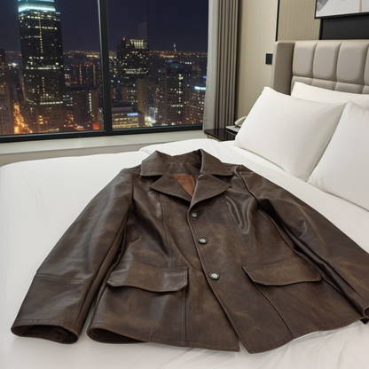 Chic Retro Cool Biker Leather Jacket Top