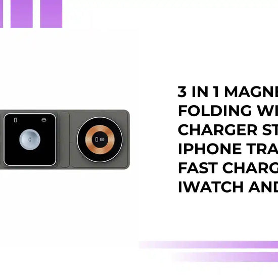 3 IN 1 Magnetic Folding Wireless Charger Station For IPhone Transparent Fast Charging For IWatch And Airpods by@Outfy