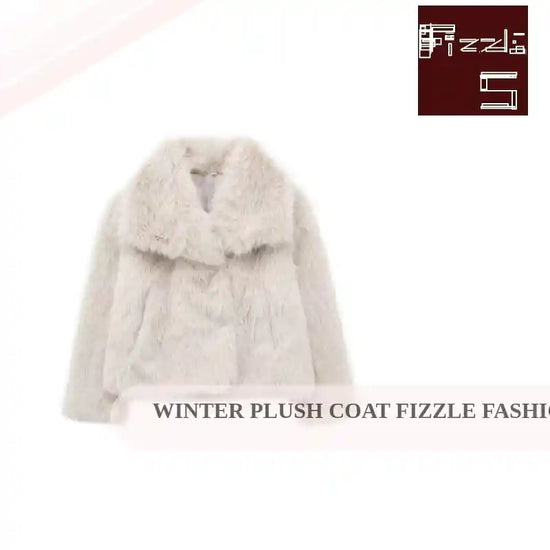 Winter Plush Coat Fizzle Fashion Thicken Lapel Outwear by@Outfy