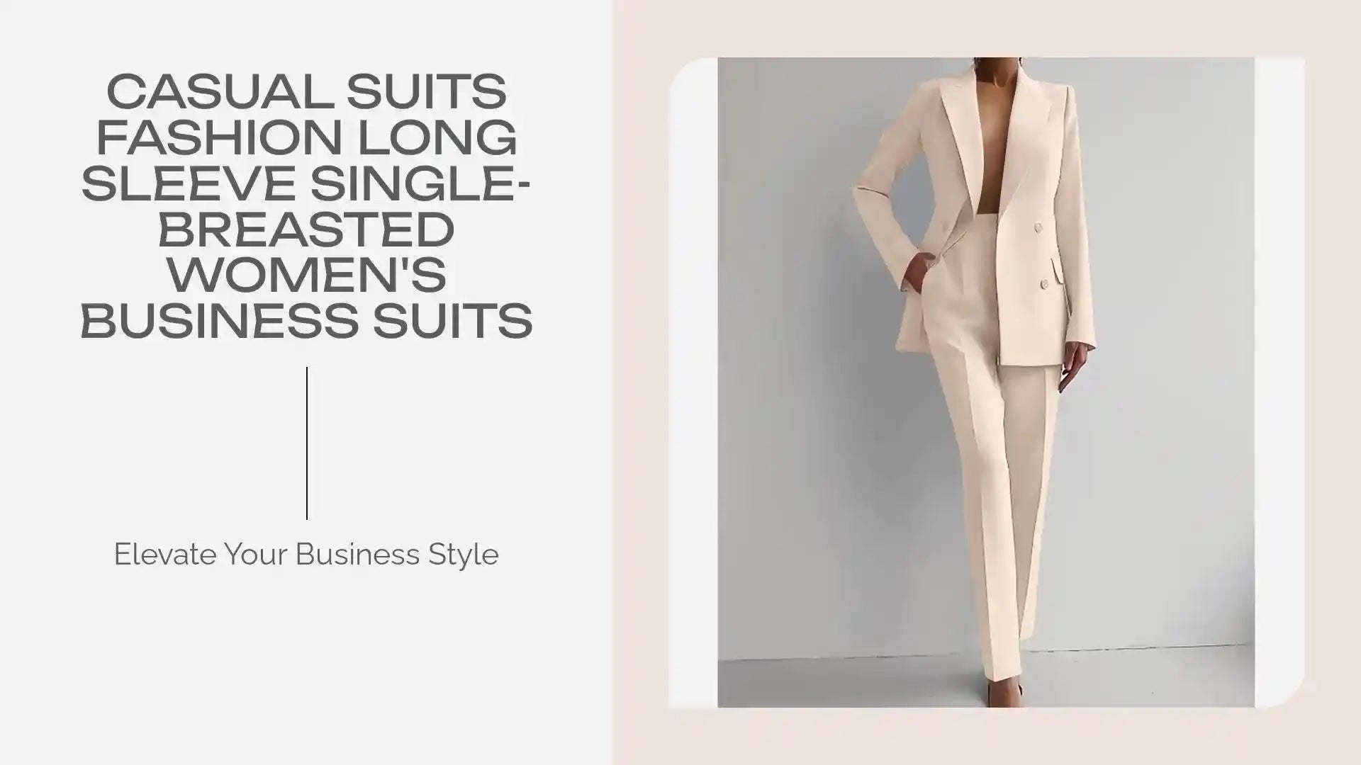 Casual Suits Fashion Long Sleeve Single-breasted Women&#039;s Business Suits by@Outfy