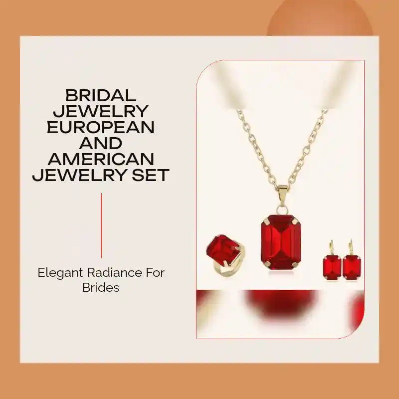 Bridal jewelry European and American jewelry set by@Outfy