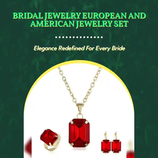 Bridal jewelry European and American jewelry set by@Outfy