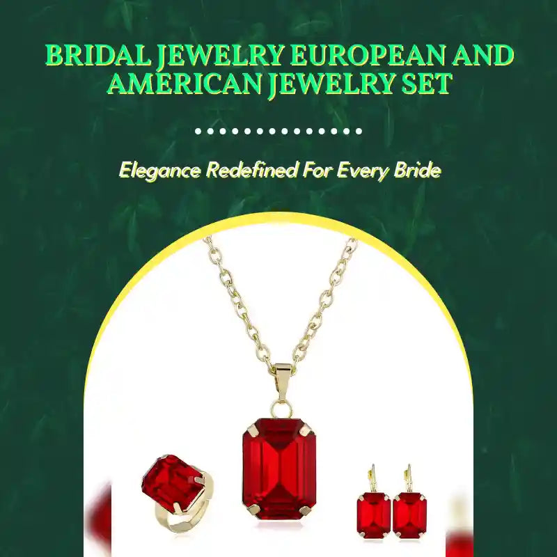 Bridal jewelry European and American jewelry set by@Outfy